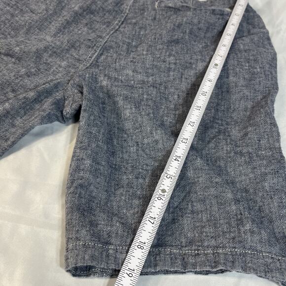 Lucky Brand Saturday Stretch Blue Chambray Shorts Drawstring Size 31 - Picture 7 of 8